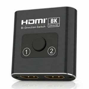 Switch HDMI 8K 60Hz 2 Entr&eacute;es 1 Sortie Commutateur HDMI Haute R&eacute;solution Supporte HDR VRR Dolby Atmos pour PC PS5 PS4 Switch 2 Xbox