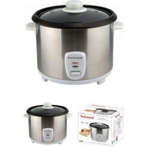 Cuiseur Riz 18L avec Cuve amovible anti-adhérente 2 positions de chauffe Témoin de Cuisson couleur INOX