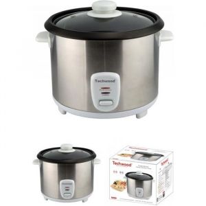 Cuiseur Riz 1,8L avec Cuve amovible anti-adhérente 2 positions de chauffe Témoin de Cuisson couleur INOX