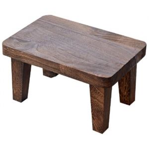 Repose-Pieds en Bois Massif - Tabouret Polyvalent pour Table Basse Chaussures Table à Langer - Banc Bas Portable (Forme K)