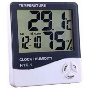 Hygrom&egrave;tre et thermom&egrave;tre num&eacute;rique pour int&eacute;rieur et ext&eacute;rieur station m&eacute;t&eacute;orologique &eacute;lectronique avec &eacute;cran LCD. Design blanc