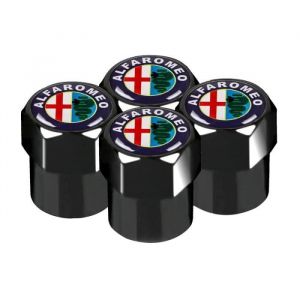 Couleur b Taille pour Alfa Romeo Green Bouchons de Valve de Pneu de Roue De Voiture 4 Pi&egrave;ces &Eacute;tui Pour Alfa