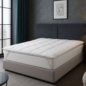 Surmatelas été 160 x 200 cm- 100% microfibre - Tissu Ice Cool rafraîchissant