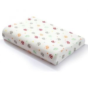 Oreiller&nbsp;Enfant 3-10 ans &agrave; Memoire de Forme anti acarien Dodo Ergonomique Cervical avec Haute et Bas avec Taie 38*25cm Imprim&eacute; Champ