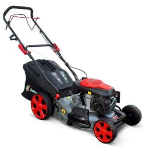 Tondeuse à gazon thermique 4 en 1 - 46 cm - 146 cm3 - tractée 1 vitesse - mulching - éjéction latérale