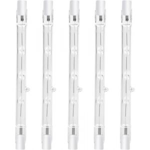 5pcs 100W 118mm R7s Dimmable ampoule halogène crayon Blanc Chaud 2800K r7s linéaire 1500lm projecteur AC220-240V