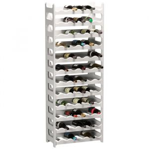 Casier à bouteilles modulable ARTECSIS 72 Bouteilles – Cave à vin en plastique 60x28x158 cm (LxlxH) Blanc - Range bouteille