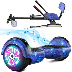 Hoverkart Intelligent6.5 Hoverboard BluetoothLED RouePortée 7-10km - SISIGAD Bleu