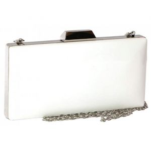 Pochette cérémonie-Nyls Création-Minaudiere Vernis Blanche Pochette Femme Mariage Classe Moea - Blanc