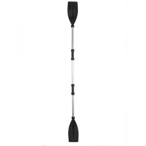 Pagaie de Kayak - Aluminium D&eacute;montable - L&eacute;g&egrave;re - 126 cm - Noir et Argent