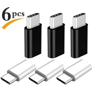 Adaptateur USB-C Adaptateur Type-C vers Micro USB Adapté pour Samsung Galaxy S8 LG G5 et Google Pixel 6 pièces