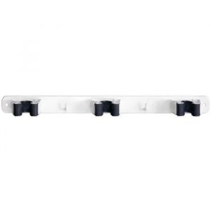 INOFIX Crochet 3 balais adh&eacute;sif / vis - Blanc