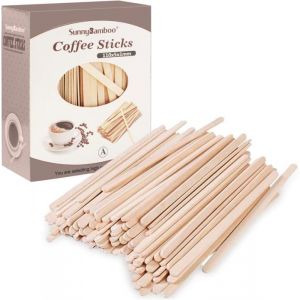 LOT DE 550 TOUILLETTES A CAFÉ, AGITATEURS DE CAFÉ EN BOIS 11 CM, MÉLANGEURS JETABLE