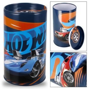 Tirelire Hot Wheels en métal tirelire ronde pour garçon STARPAK