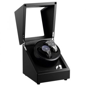 Uten Remontoir à Montres Ecrins pour Montres AutomatiquesBoîte de Montre en Bois Silencieux pour 2 Montres Homme Femme