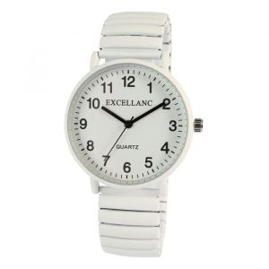 Montre bracelet Excellanc Femme Blanc M&eacute;tal charisme moderne