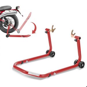 Daromigo Béquille datelier moto Support arrière moto avant avec bras oscillant support universel levage pour atelier CRIC