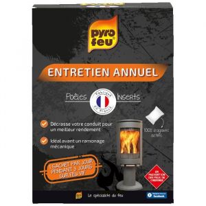 Pyrofeu - Poudre de ramonage annuel Pyrofeu 3 x 250 gr