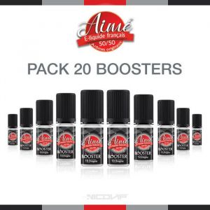 Pack 20 E-liquides Boosters De Nicotine Aimé 50-50