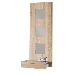 Table console meuble console avec 1 tiroir coloris ch&ecirc;ne cambrian - longueur 45 x profondeur 28 x hauteur 120 cm