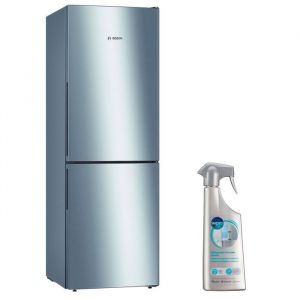 BOSCH réfrigérateur frigo combiné inox 289L froid brassé Eclairage LED