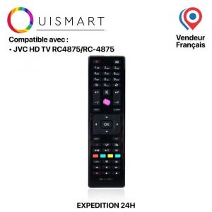 OuiSmart&reg; T&eacute;l&eacute;commande pour JVC HD TV RC4875/RC-4875 Sp&eacute;cifique Finlux BUSH JVC