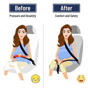 Justeur de ceinture de s&eacute;curit&eacute; pour femmes enceintes noir accessoires de confort polyvalents pour voiture