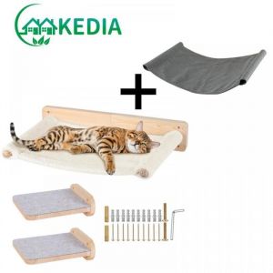 KEDIA.Mur d&rsquo;Escalade pour Chats 61*40*15cm &Eacute;tag&egrave;re Murale pour Chats Perchoirs Chat Sautant Plate-Forme Tremplin Escalier