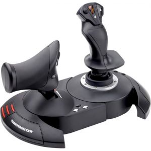 T.Flight Hotas X - Joystick De Simulateur De Vol 5 Axes Avec AccélérateurRésistance Réglable Et Boutons Programmables Pour Pc