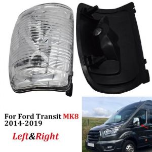 Pour Ford Transit MK8 2014-2019 Paire 2x Couvercle dindicateur rétroviseur de voiture latéral Coque de clignotant de miroir