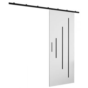 Portes coulissantes avec rail - ABIKSMEBLE Zonda Y - système de porte coulissante intérieur suspendu 204 x 70 cm blanc mat