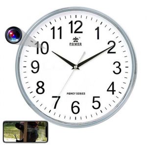 Caméscope Horloge Murale 1080P Capteur Mouvement Caméra Espion Invisible WiFi YONIS