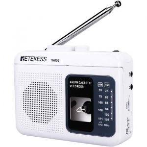 Retekess TR606 Radio Cassette Portable et Enregistreur Poste Radio FM AM Walkman Enregistreur &agrave; CassettePrise Casque