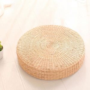 Coussin de Siège - Jute - Rond - Vintage - Diamètre 40cm - Hauteur 6cm