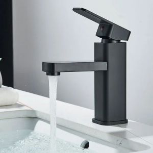 Mitigeur de Lavabo et Vasque cascade Noir -Robinet Mitigeur Lavabo - Robinet Salle Bain vasque-Robinet de Lavabo