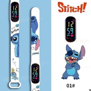 Montre Enfant Stitch &ndash; Bracelet LED Digital &ndash; Montre Licorne Dessin Anim&eacute; Fille Gar&ccedil;on