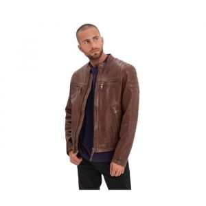 Blouson en cuir homme Daytona Ref 61167 Dark Cognac