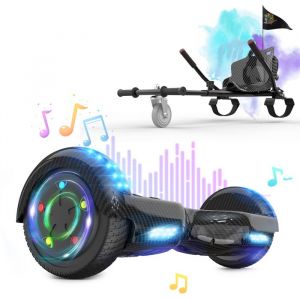 Pack Hoverboard noir et Hoverkart noir - RCB - Cadeau Super pour les Enfants