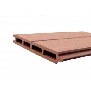 Lame de clôture bois composite - L: 148 cm - l: 15.6 cm - E: 19 mm - Brun rouge