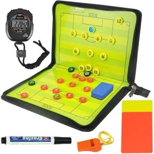 Tableau Tactique Football Magnétique Pliable Tableau Tactique avec Tableau de Marque de sifflet Football Tableau Stratégie