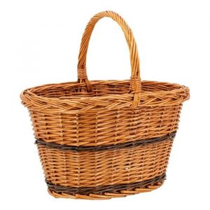 Panier en osier buff