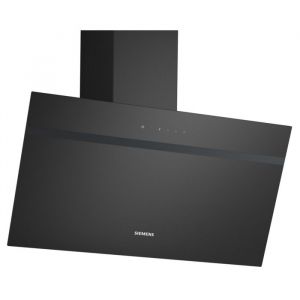 Siemens Hotte décorative inclinée 80cm 430m3/h noir - LC85KDK60