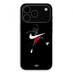 Coque Pour iPhone 17 Pro Max Nike Jordan logo fond noir Maniacase