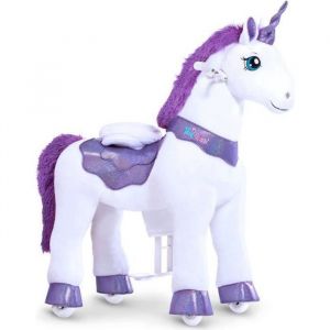 PonyCycle - Mod&egrave;le E - Jouet Licorne &agrave; Bascule avec Frein - Pour Enfant de 4 &agrave; 7 ans