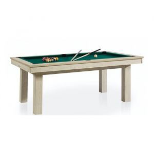 Billard transformable en table René Pierre LAFITE Oslo - Drap vert - Ardoise monobloc - Fabrication française