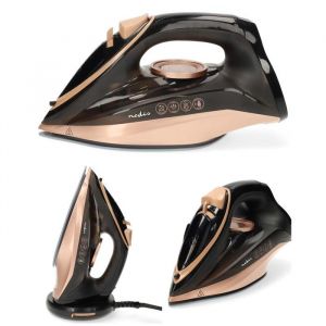 Fer &agrave; vapeur sans fil - NEDIS - 2200W - Semelle c&eacute;ramique - R&eacute;servoir 260ml - Arr&ecirc;t automatique