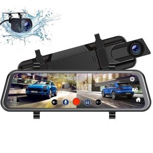 10 Cam&eacute;ra de Voiture &Eacute;cran Tactile avec TF Carte 32G 1080P HD Dashcam Syst&egrave;me  Stationnement 150&deg;grand angle 2 Camera Embarqu&eacute;e