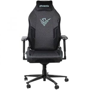 Chaise de Gaming - Phoenix - Monarch - Tissu Velours - R&eacute;glable en Hauteur - Accoudoirs Inclus