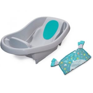 INGENUITY Baignoire bébé évolutive grand confort extra-large avec transat bébé hamac en tissu doux jusquà 24 mois