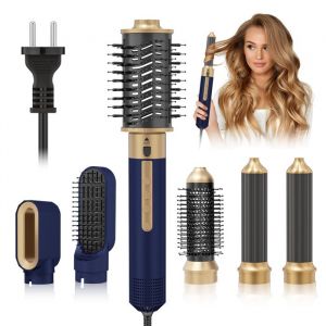 Seche Cheveux Air Styler 6 in 1Brosse Chauffante Brosse Lissante pour Cheveux Seche Cheveux avec Boucleur a Cheveux &agrave; Air Chaud